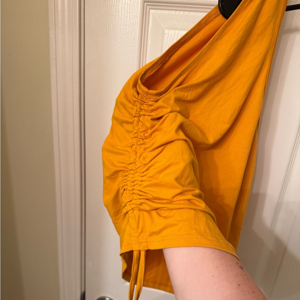 SHEIN one shoulder crop top. Got for LSU games and never worn.